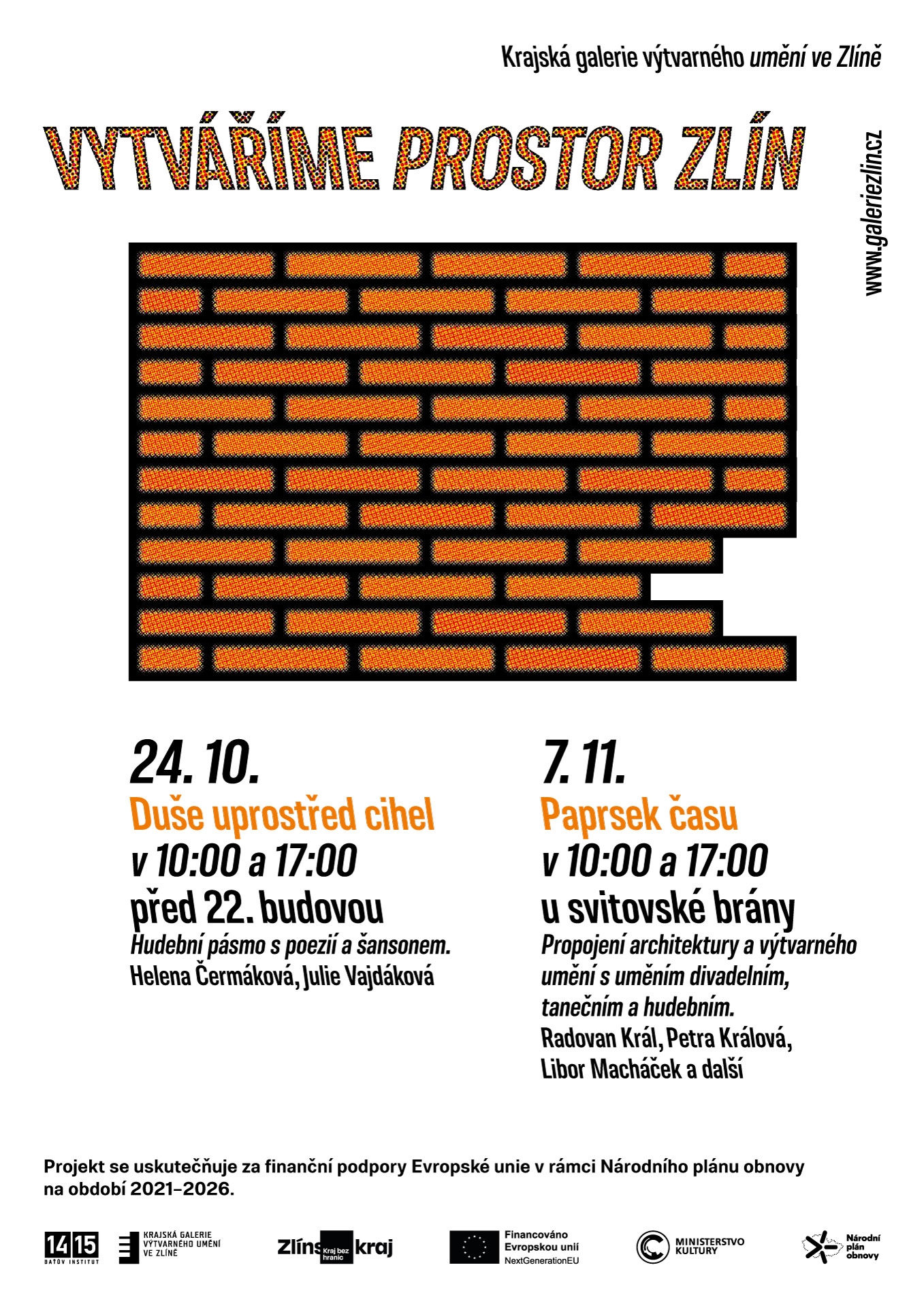 Plakát k Vytváříme Prostor Zlín 2022