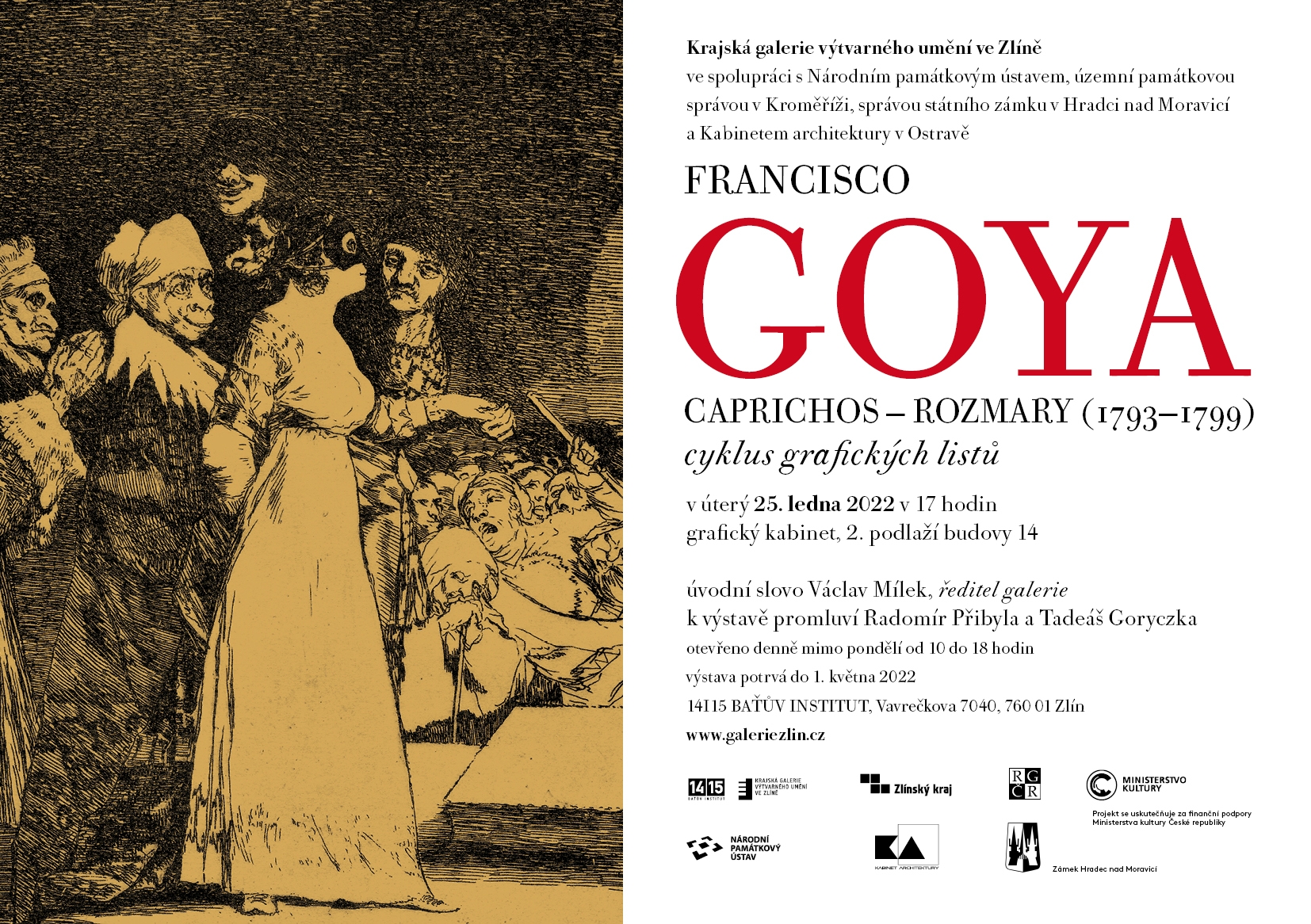 Pozvánka na vernisáž Caprichos – Goya