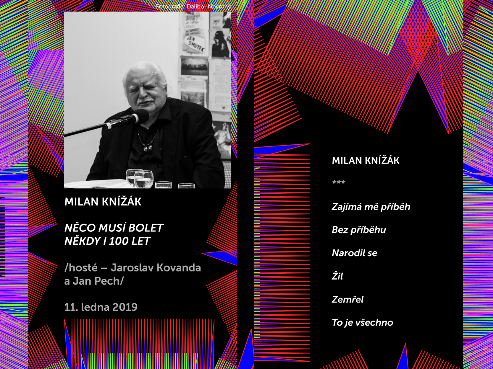 Básníci v prostoru Zlín 2019: Milan Knížák