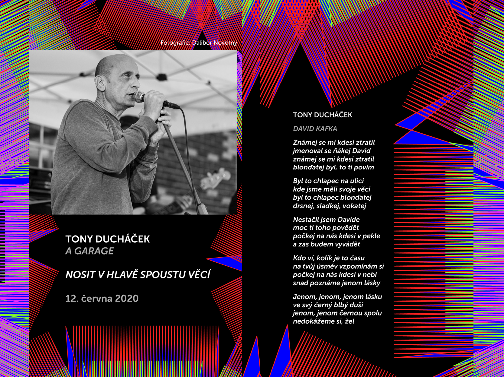 Básníci v prostoru Zlín 2020: Tony Ducháček