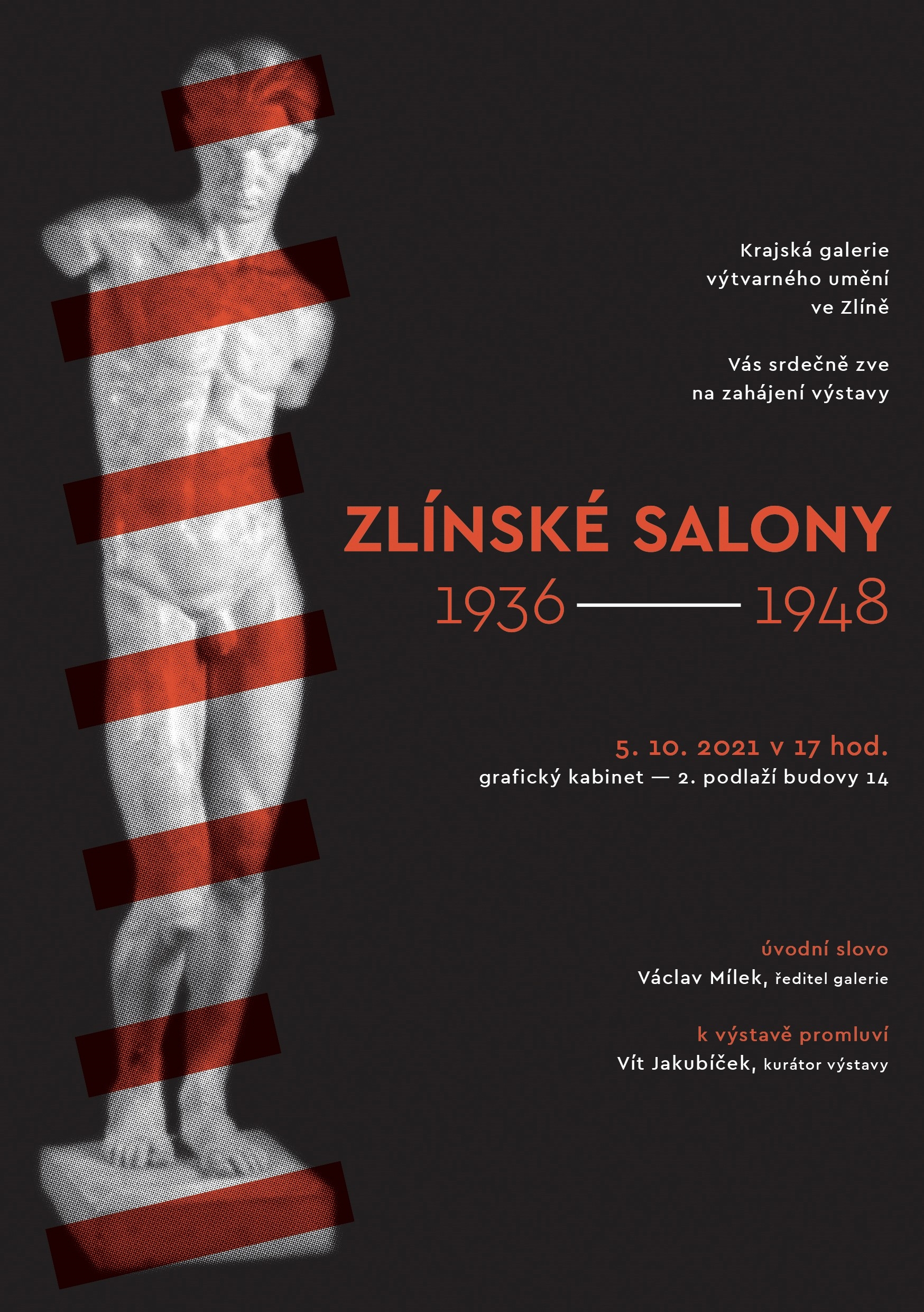 pozvánka na vernisáž výstavy Zlínské salony 1936–1948