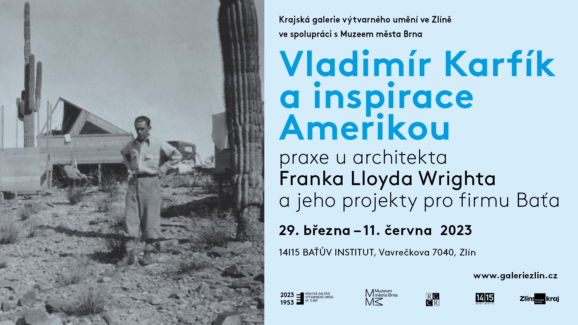 banner for exhibition: Vladimír Karfík and the Inspiration of America