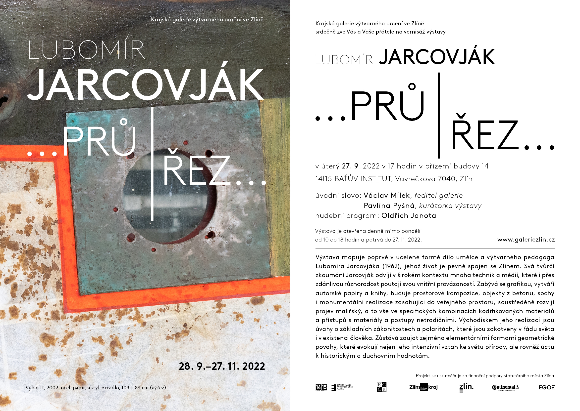 Pozvánka na vernisáž L. Jarcovjáka 