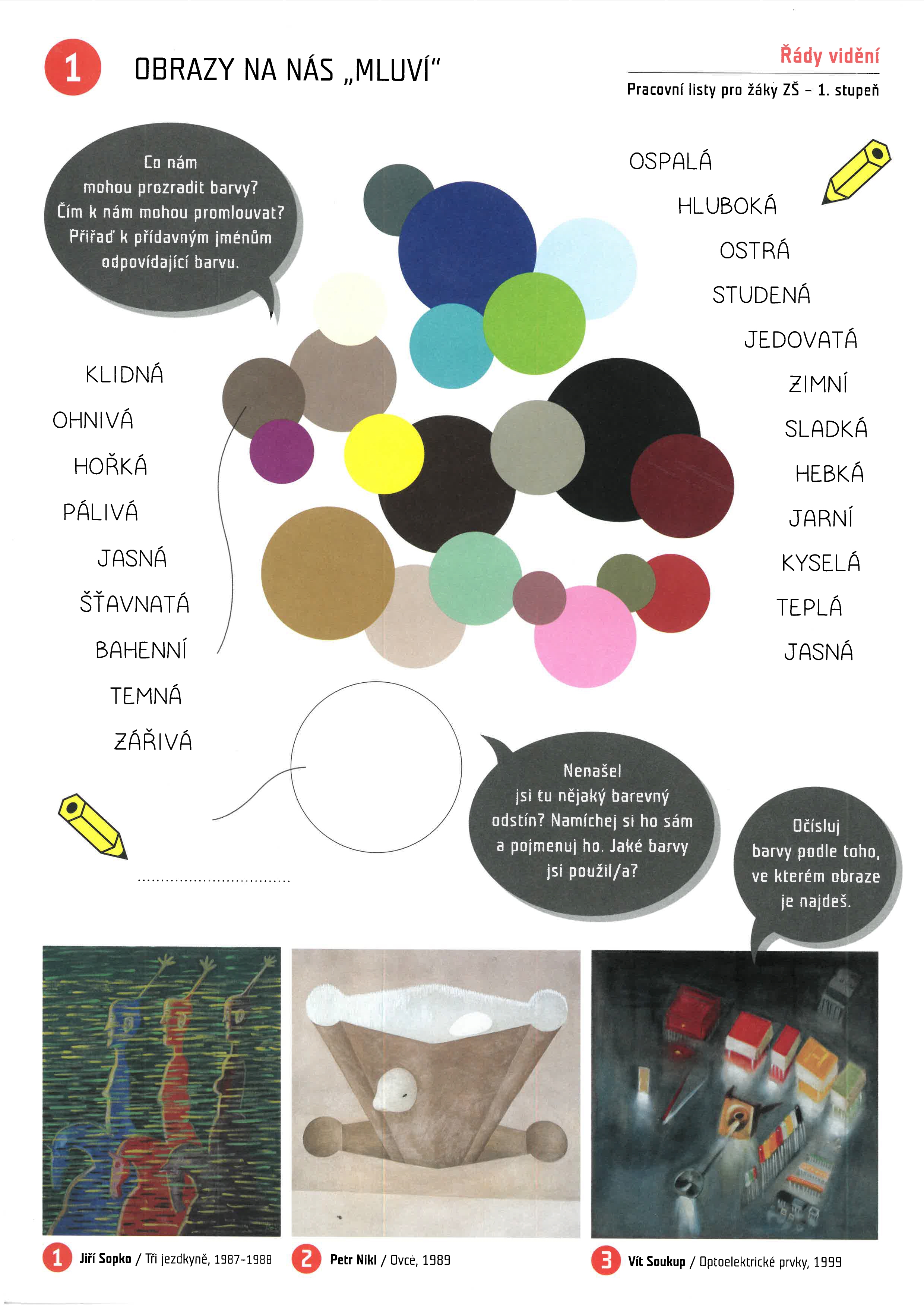 tvůrčí pracovní list pro děti - krajská galerie výtvarného umění ve Zlíně