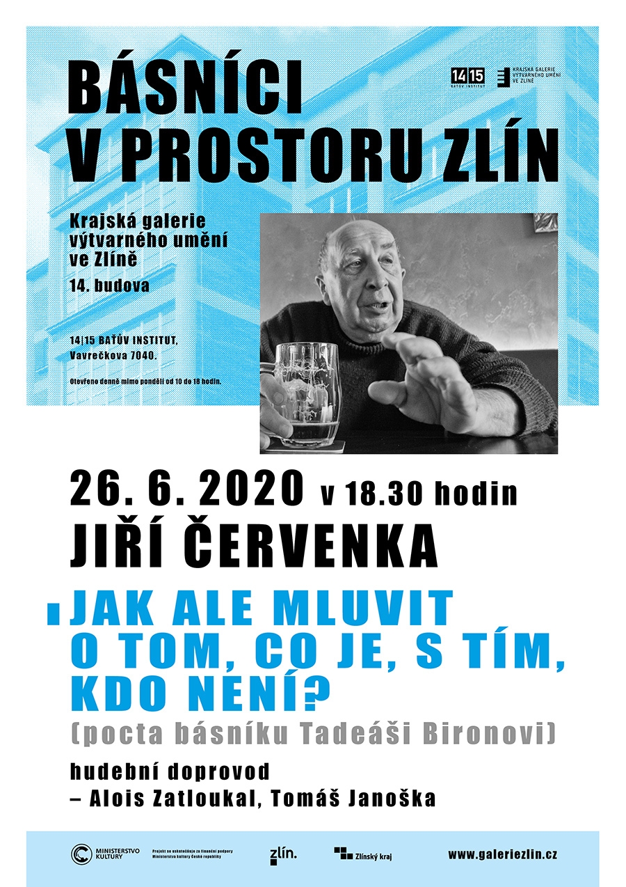 Básníci v prostoru Zlín: Jiří Červenka plakát